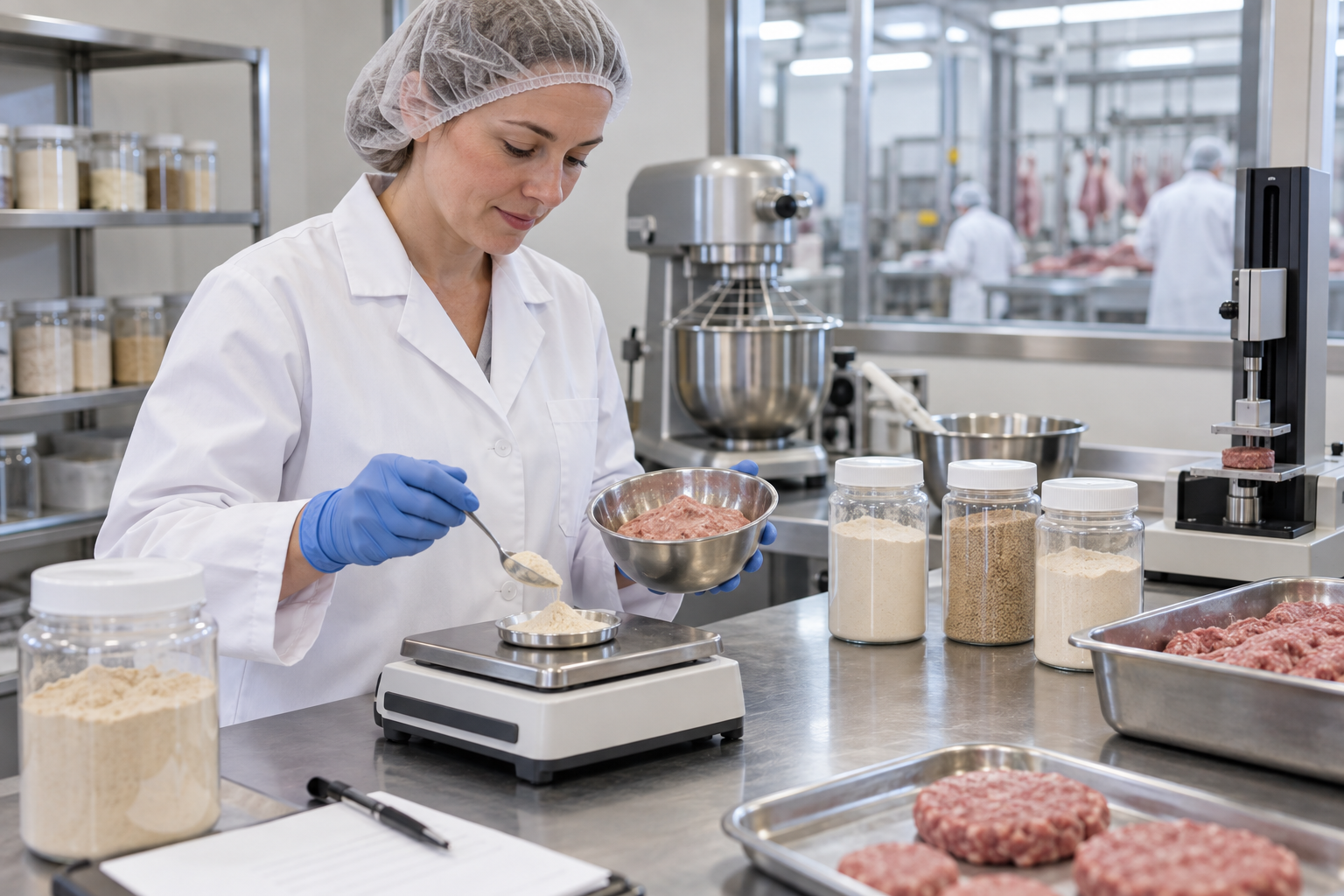 Tecnóloga de alimentos evalúa proteína funcional y emulsión cárnica